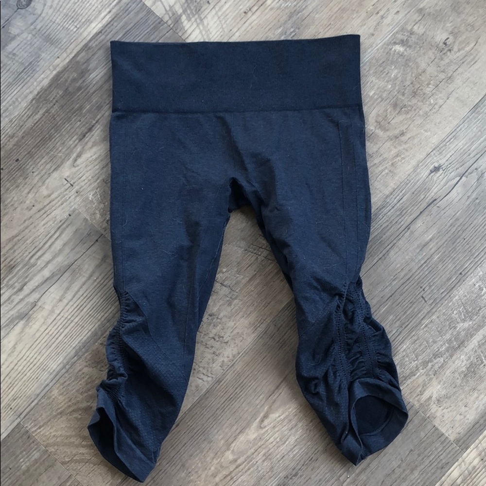Lululemon In The Flow Crop II-Heathered Deep Navy